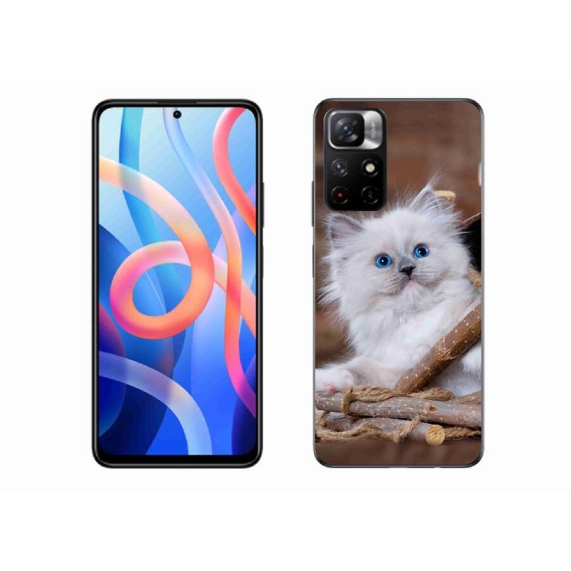 Gél borítás mmCase a Xiaomi Redmi Note 11S 5G-hez - fehér cica
