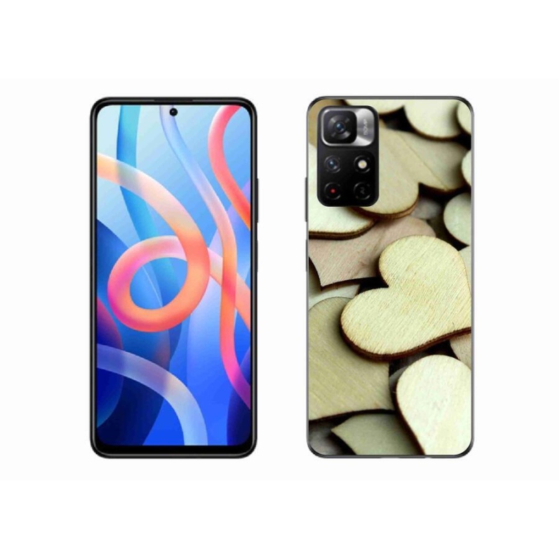 Gél borítás mmCase a Xiaomi Redmi Note 11S 5G-hez - fából készült szívek