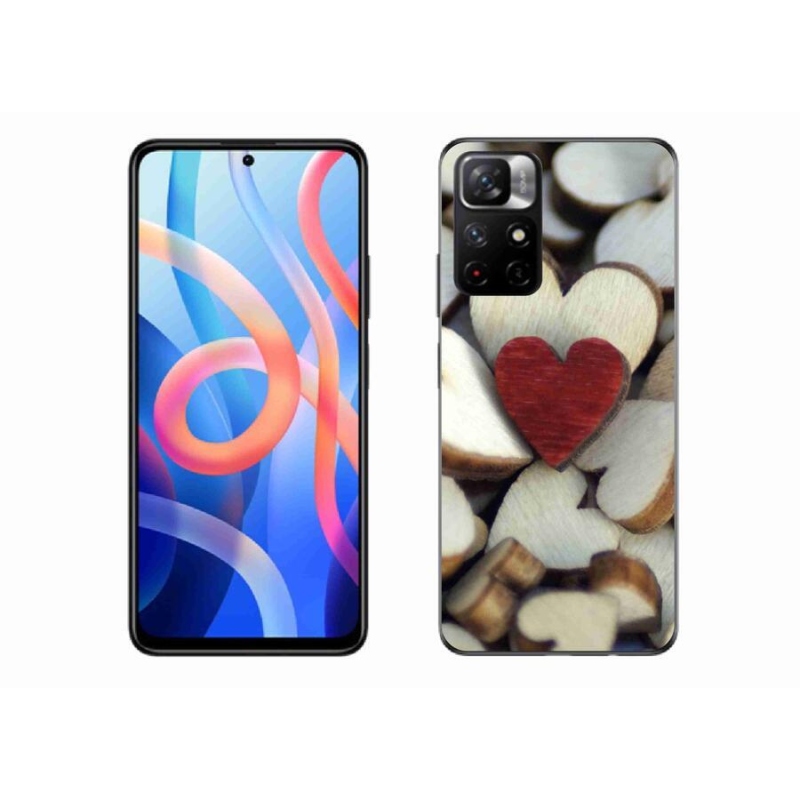 Gél borítás mmCase a Xiaomi Redmi Note 11S 5G számára - gravírozott piros szív