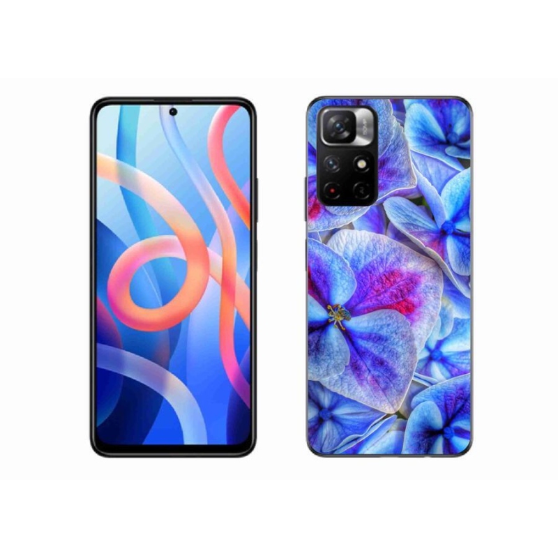 Gél borító mmCase a Xiaomi Redmi Note 11S 5G-hez - kék virágok 1