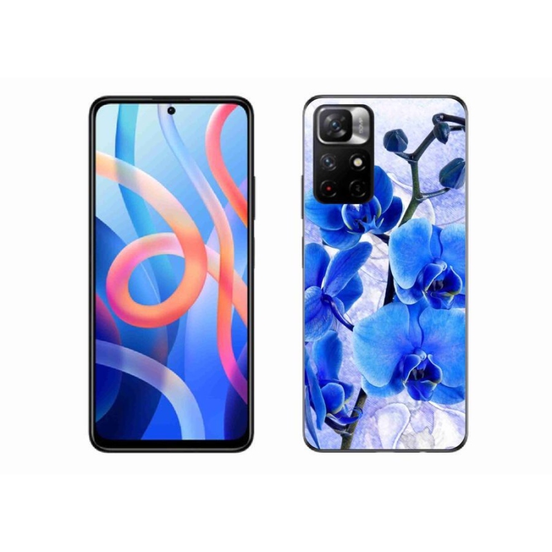 Gél borító mmCase a Xiaomi Redmi Note 11S 5G számára - kék virágok
