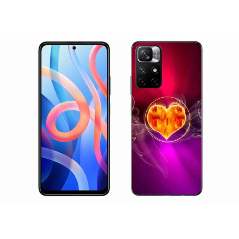 Gél borítás mmCase a Xiaomi Redmi Note 11S 5G számára - tüzes szív
