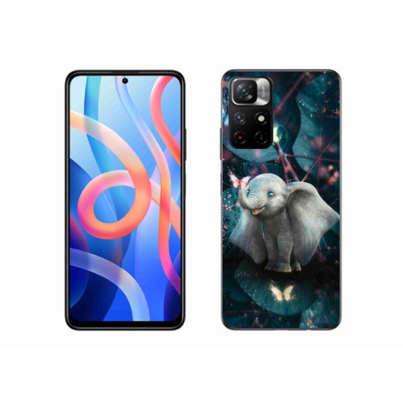 Gél borító mmCase a Xiaomi Redmi Note 11S 5G számára - aranyos elefánt