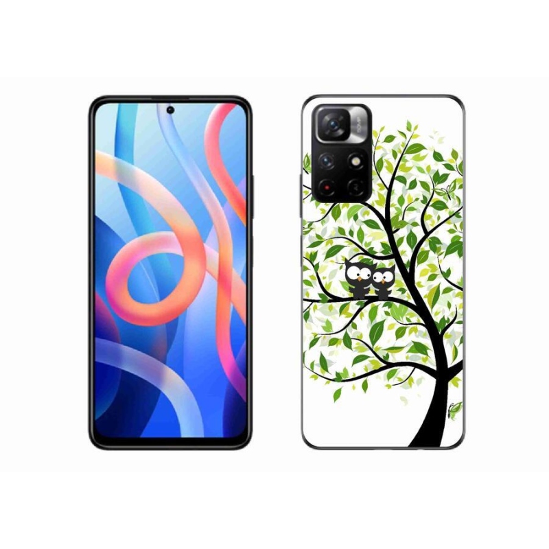 Gél borító mmCase a Xiaomi Redmi Note 11S 5G számára - baglyok a fán