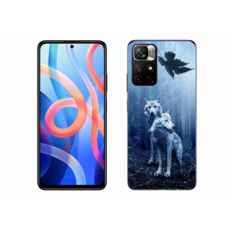 Gél borítás mmCase a Xiaomi Redmi Note 11S 5G számára - farkasok az erdőben