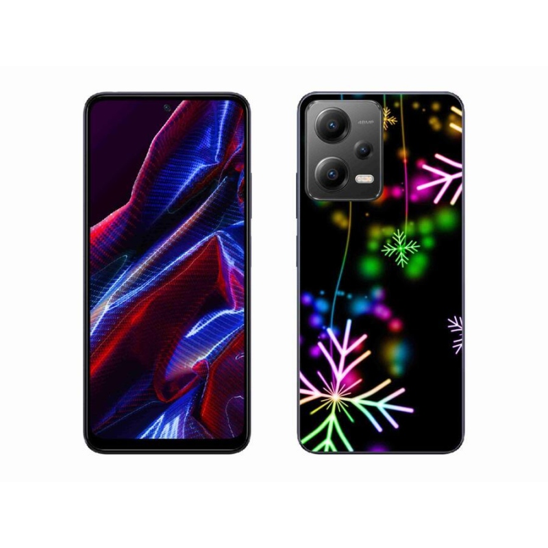Gél borítás mmCase a Xiaomi Redmi Note 12 5G-hez - színes pelyhekkel