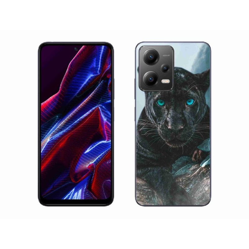 Gél borítás mmCase a Xiaomi Redmi Note 12 5G-hez - fekete párduc