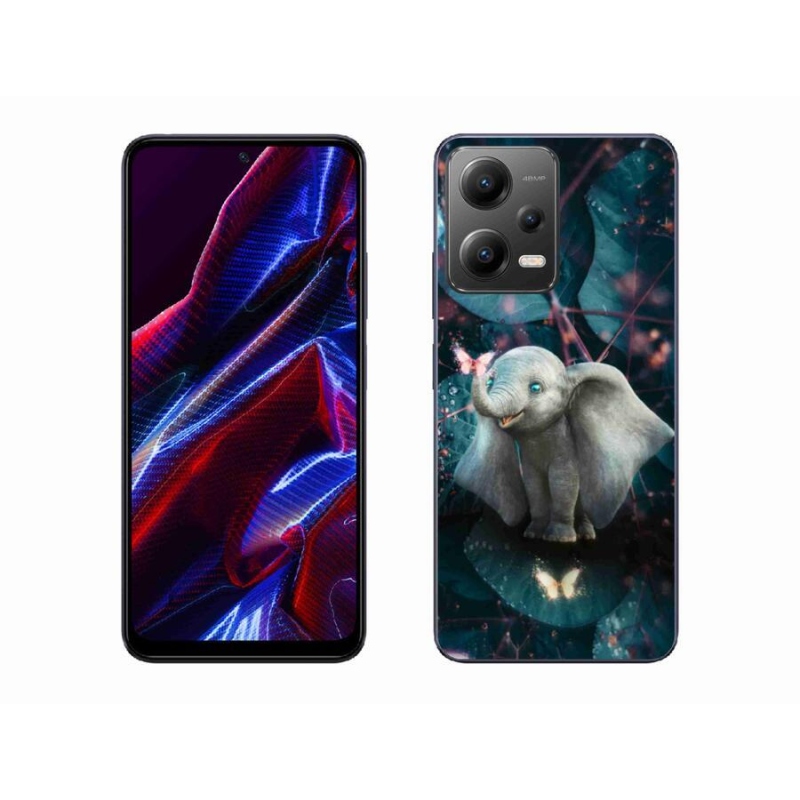 Gél borítás mmCase a Xiaomi Redmi Note 12 5G számára - aranyos elefánt