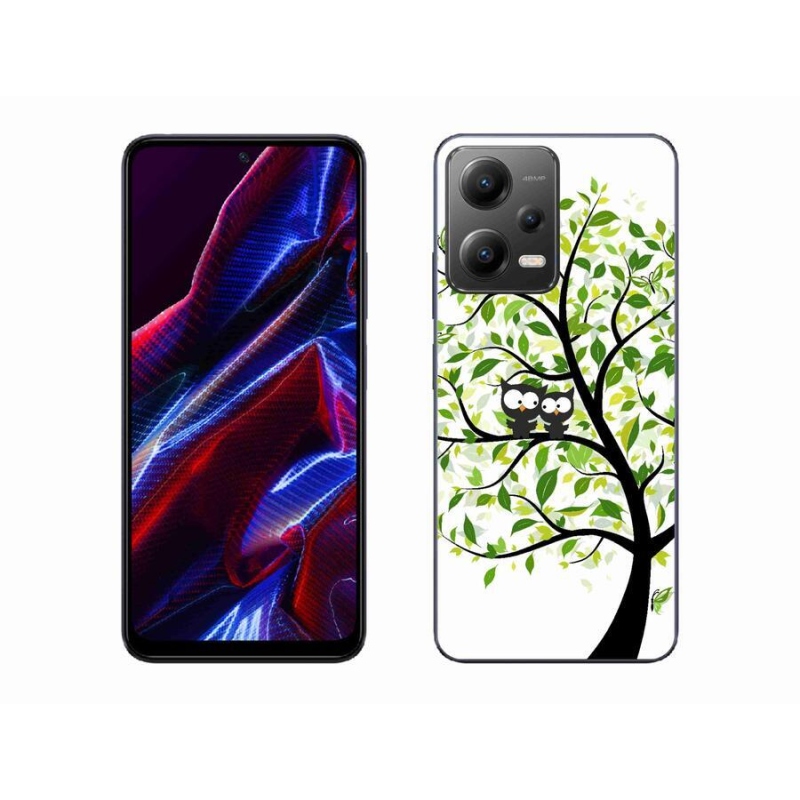 Gél borító mmCase a Xiaomi Redmi Note 12 5G számára - baglyok a fán