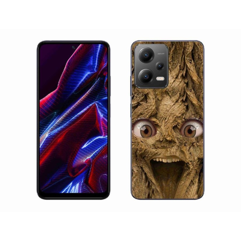 Gél borítás mmCase a Xiaomi Redmi Note 12 5G számára - vidám fa szemekkel