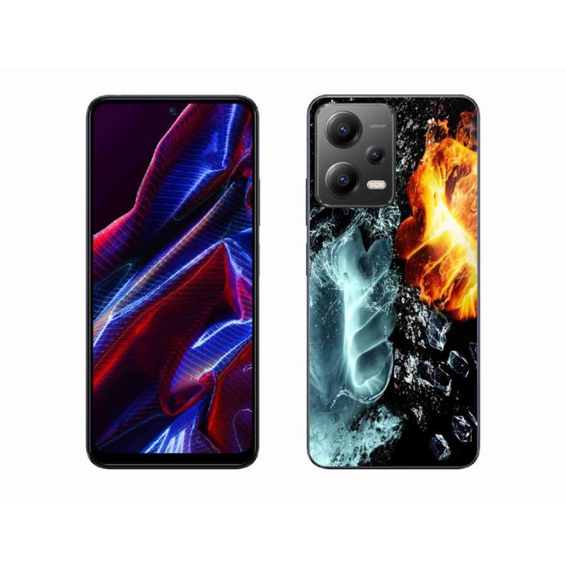 Gél borítás mmCase a Xiaomi Redmi Note 12 5G - víz és tűz számára
