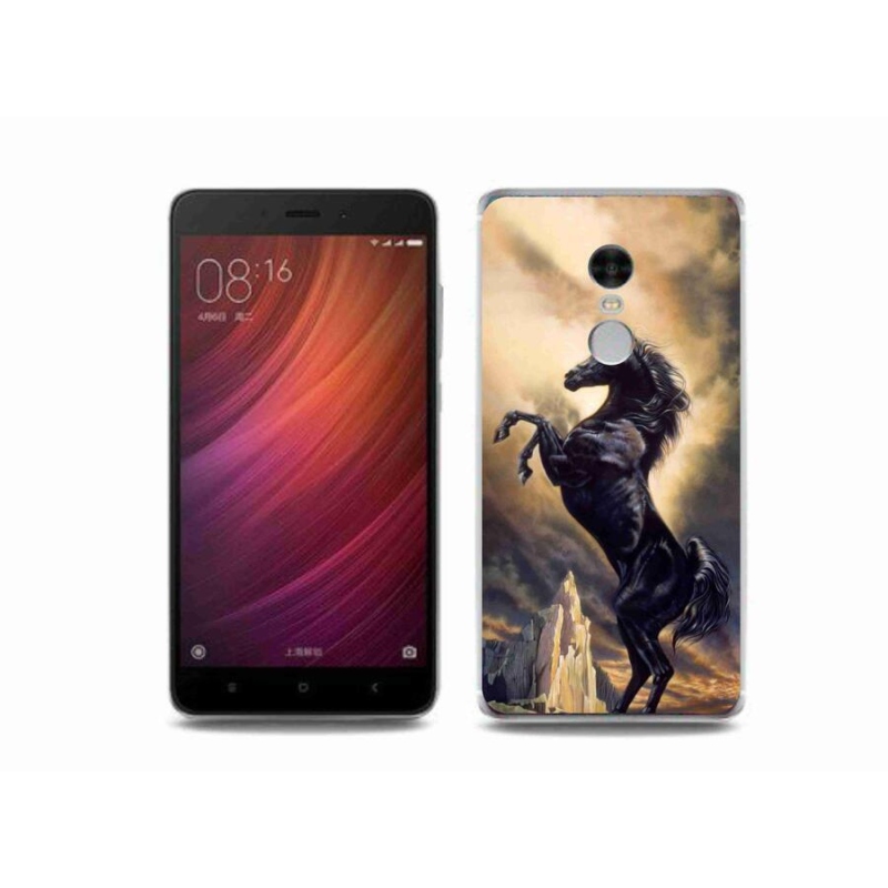 Gél borítás mmCase a Xiaomi Redmi Note 4 - fekete rajzfilm lóhoz