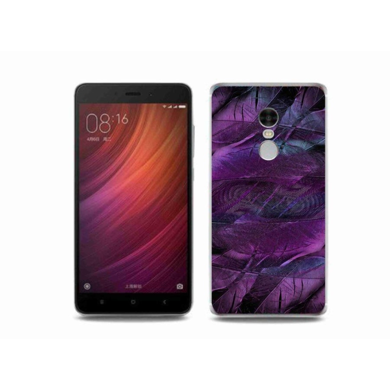 Gél borítás mmCase a Xiaomi Redmi Note 4 készülékhez - lila tollak