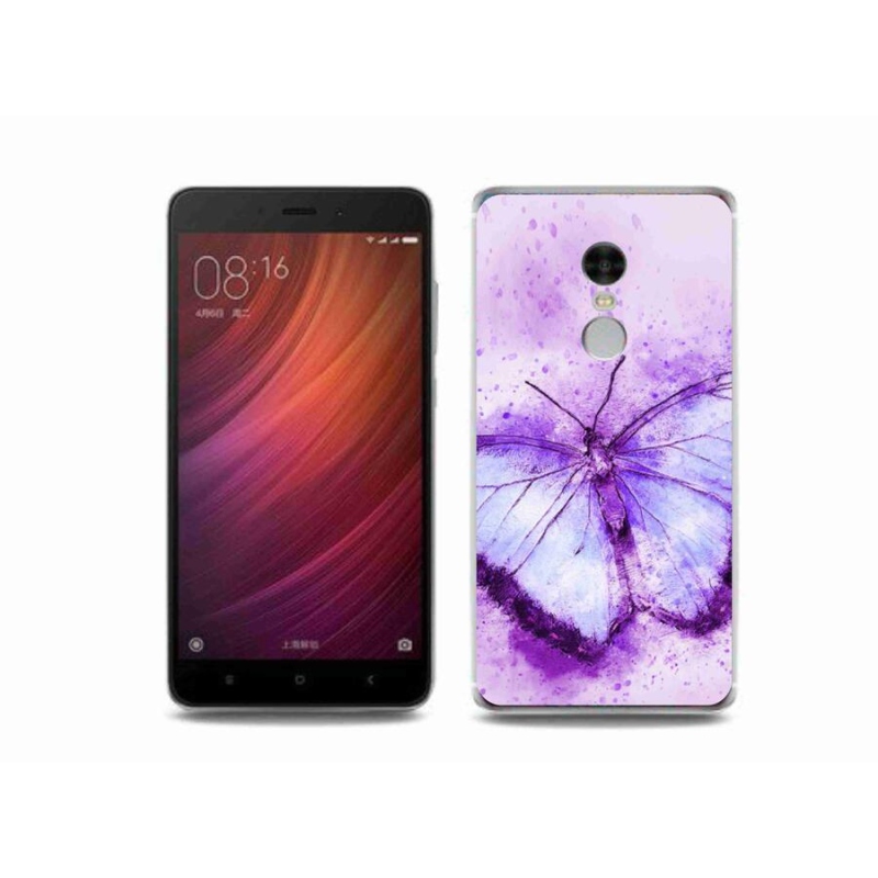 Gél borítás mmCase a Xiaomi Redmi Note 4 készülékhez - lila pillangó