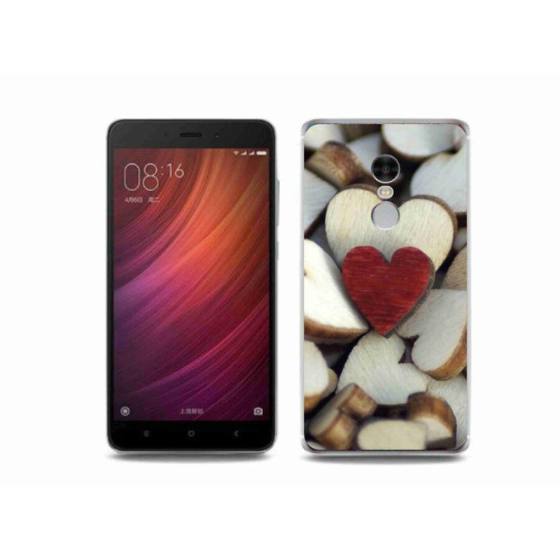 Gél borítás mmCase a Xiaomi Redmi Note 4 készülékhez - gravírozott piros szív
