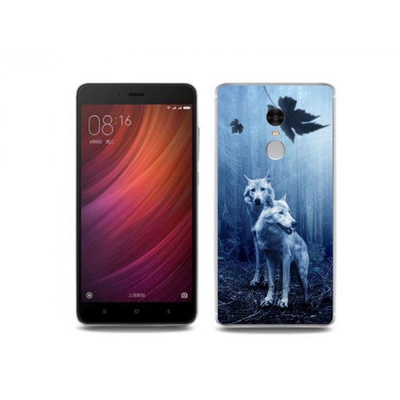Gél borítás mmCase a Xiaomi Redmi Note 4 számára - farkasok az erdőben