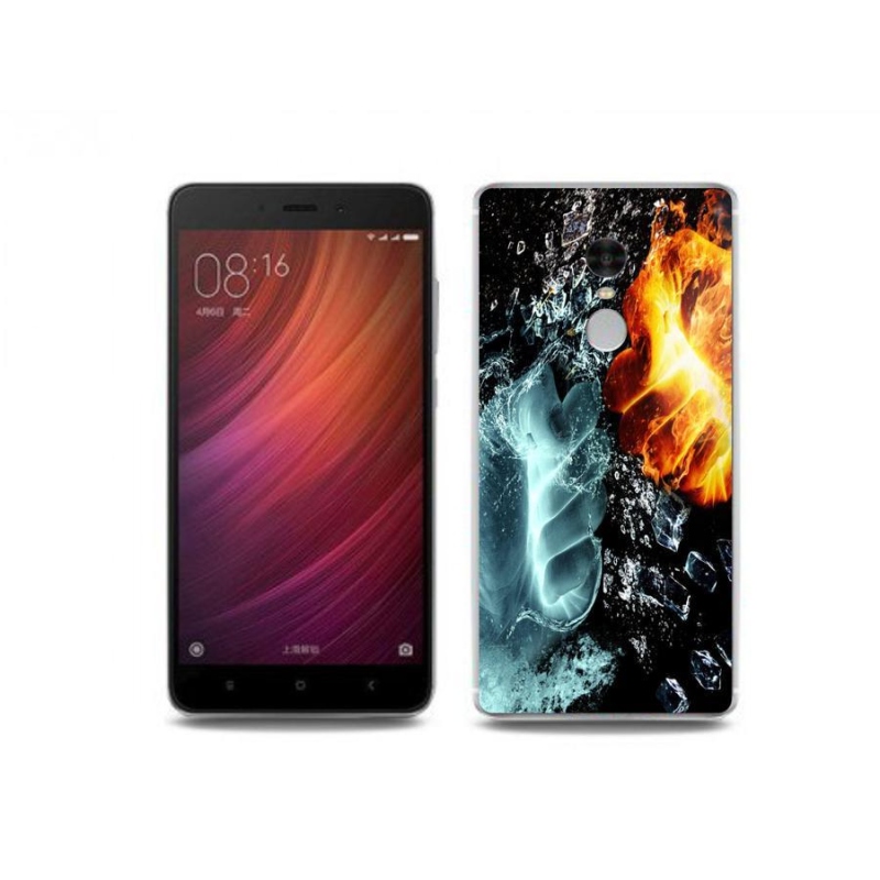 Gél borítás mmCase a Xiaomi Redmi Note 4 - víz és tűz számára