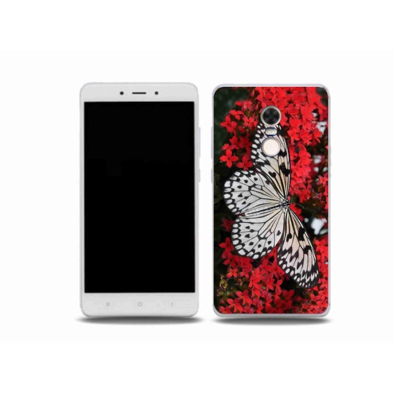 Gél borítás mmCase a Xiaomi Redmi Note 4X-hez - fekete és fehér pillangó 1