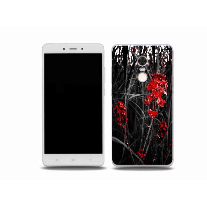 Gél borítás mmCase a Xiaomi Redmi Note 4X-hez - piros növény