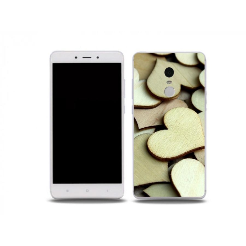 Gél borítás mmCase a Xiaomi Redmi Note 4X-hez - fából készült szívek