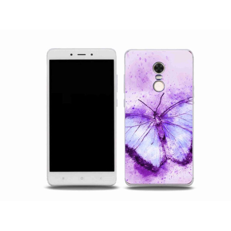 Gél borítás mmCase a Xiaomi Redmi Note 4X-hez - lila pillangó