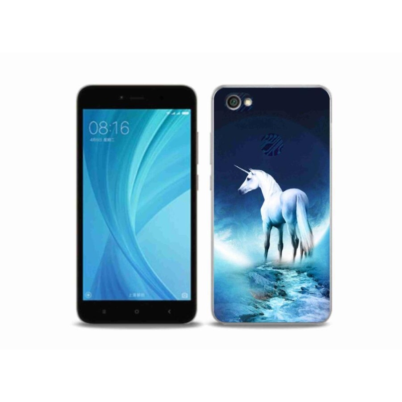 Zselés borítás mmCase a Xiaomi Redmi Note 5A Prime készülékhez - fehér egyszarvú