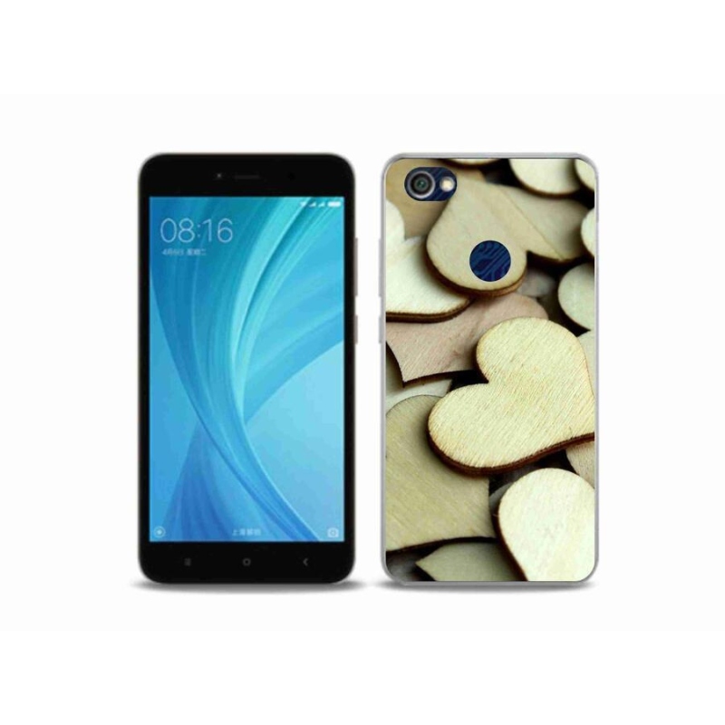 Gél borítás mmCase a Xiaomi Redmi Note 5A Prime számára - fából készült szívek