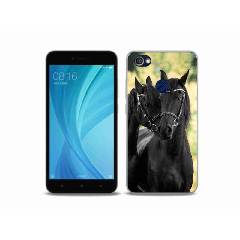 Gél borítás mmCase a Xiaomi Redmi Note 5A Prime számára - két fekete ló