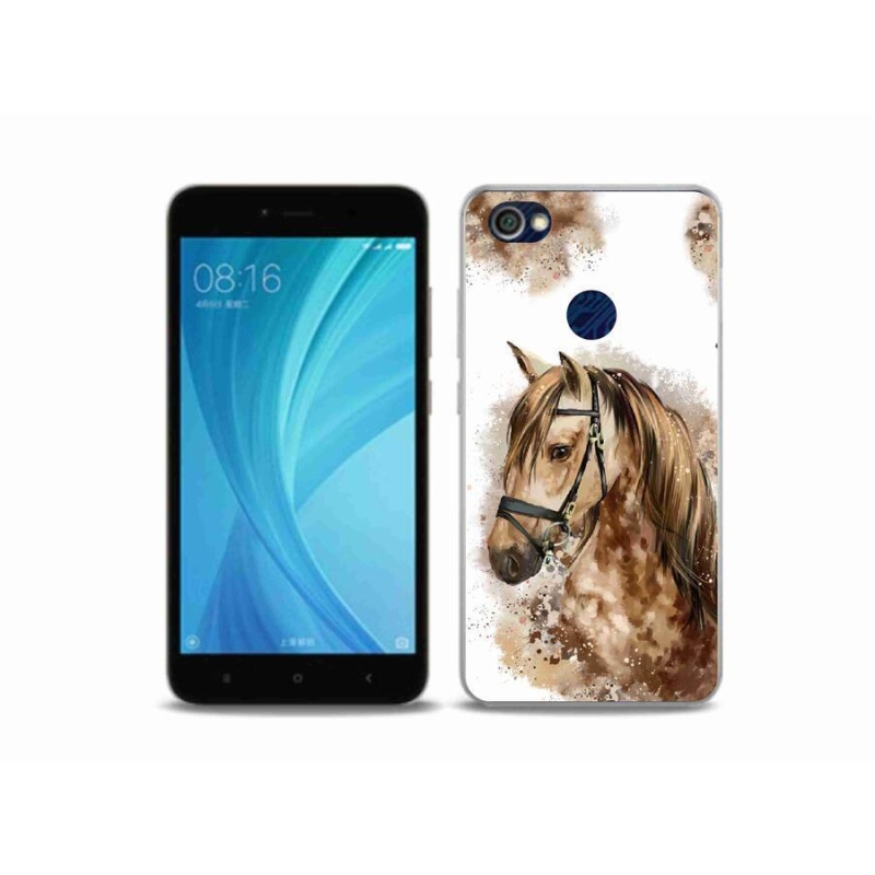 Gél borítás mmCase a Xiaomi Redmi Note 5A Prime számára - barna rajzfilm ló