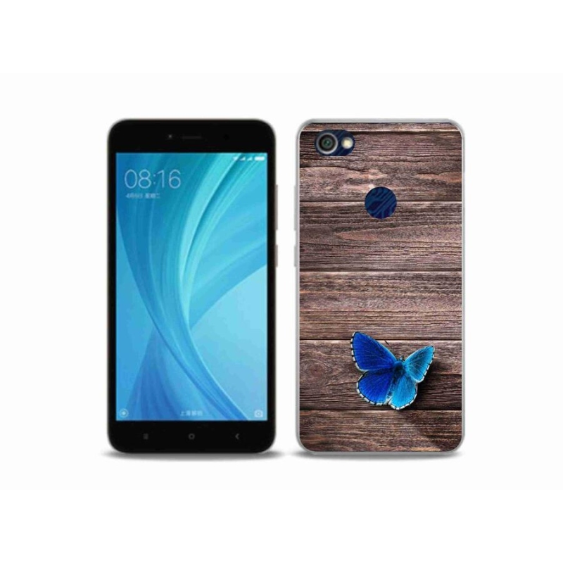 Zselés borítás mmCase a Xiaomi Redmi Note 5A Prime-hoz - kék pillangó 1