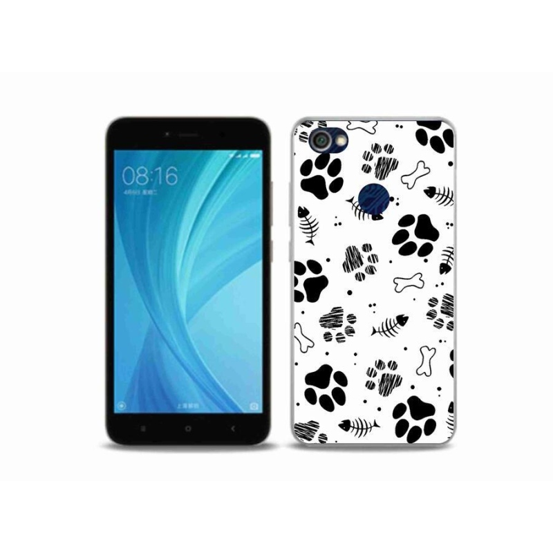 Gél borítás mmCase a Xiaomi Redmi Note 5A Prime számára - kutyamancsok 1