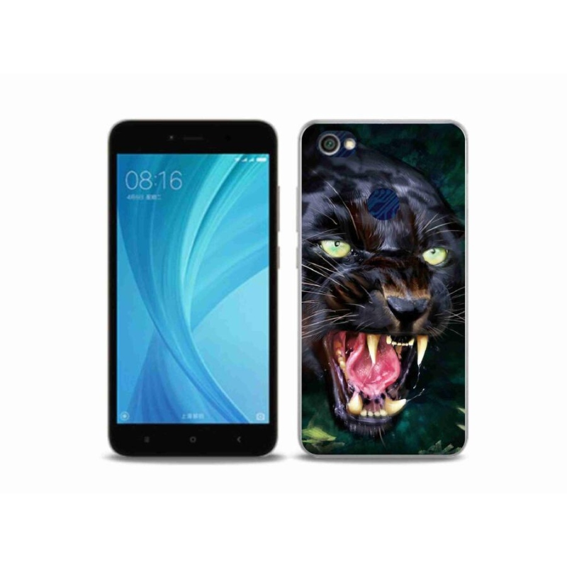 Gél borítás mmCase a Xiaomi Redmi Note 5A Prime készülékhez - dühös fekete párduc