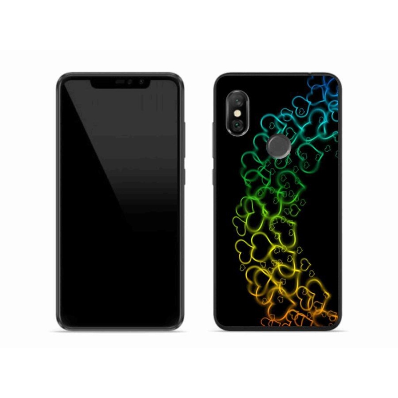 Gél borítás mmCase a Xiaomi Redmi Note 6 Pro készülékhez - színes szívek