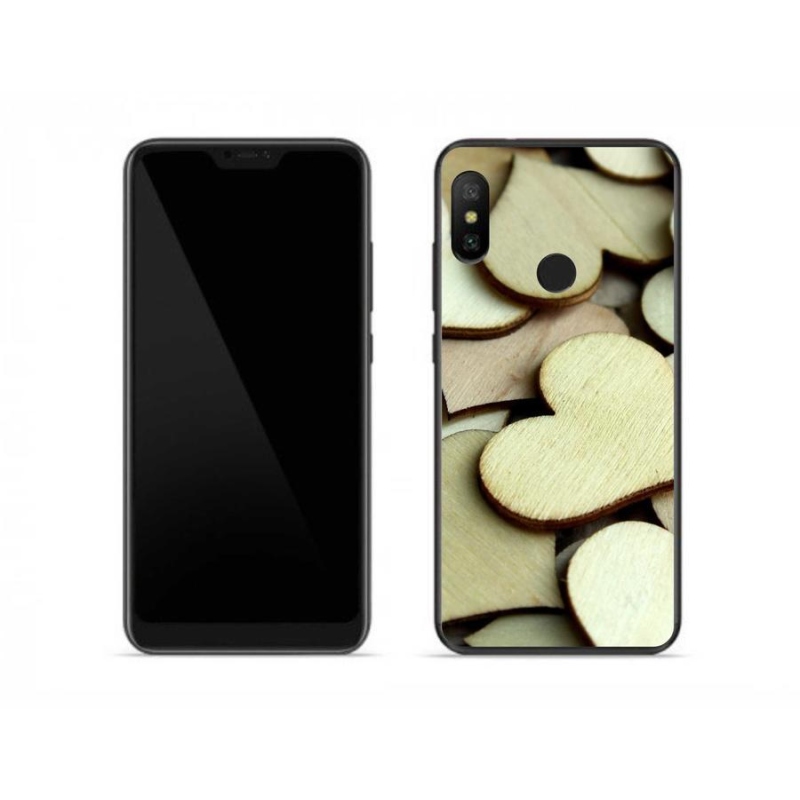 Gél borítás mmCase a Xiaomi Redmi Note 6 Pro számára - fából készült szívek