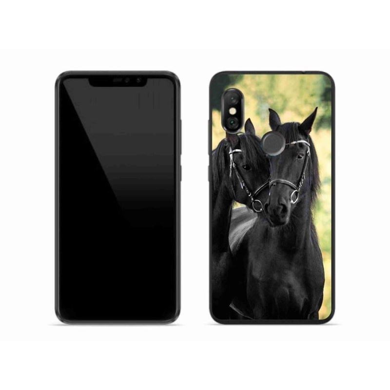 Gél borítás mmCase a Xiaomi Redmi Note 6 Pro számára - két fekete ló