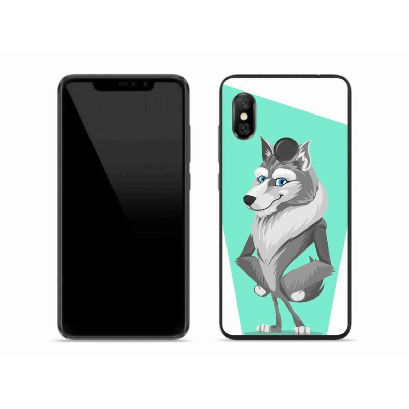 Gél borítás mmCase a Xiaomi Redmi Note 6 Pro számára - rajzfilm farkas