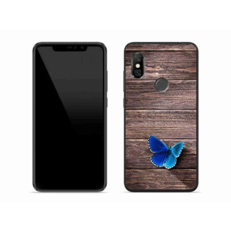 Gél borítás mmCase a Xiaomi Redmi Note 6 Pro-hoz - kék pillangó 1