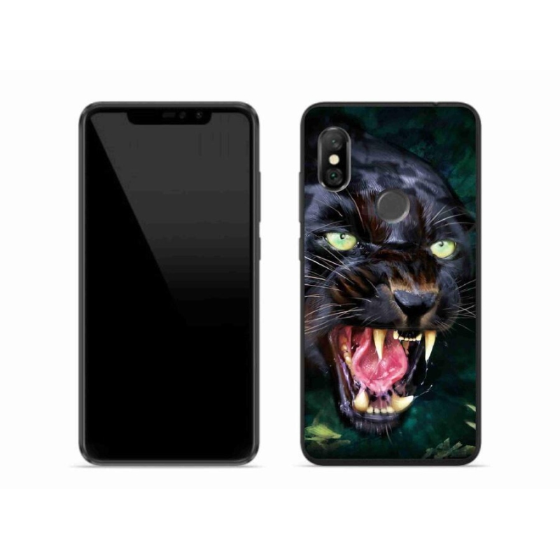 Gél borítás mmCase a Xiaomi Redmi Note 6 Pro-hoz - dühös fekete párduc