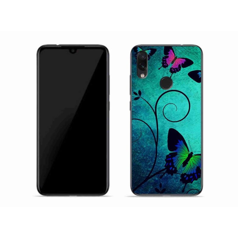 Gél borítás mmCase a Xiaomi Redmi Note 7-hez - színes pillangók