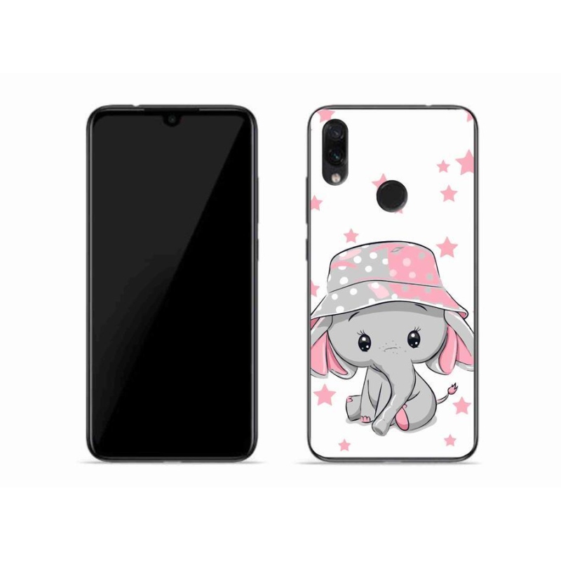 Gél borítás mmCase a Xiaomi Redmi Note 7-hez - rózsaszín elefánt