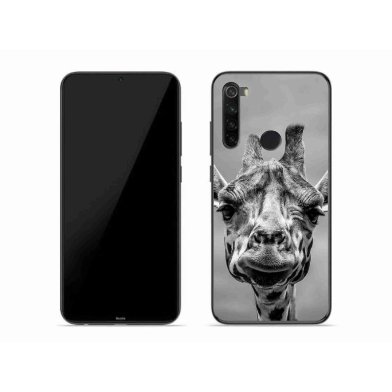 Gél borítás mmCase a Xiaomi Redmi Note 8-hoz - fekete-fehér zsiráf
