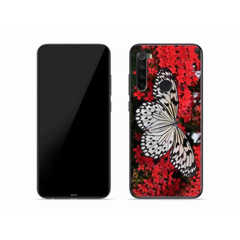 Gél borítás mmCase a Xiaomi Redmi Note 8-hoz - fekete és fehér pillangó 1