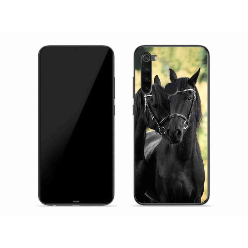 Gél borítás mmCase a Xiaomi Redmi Note 8-hoz - két fekete ló