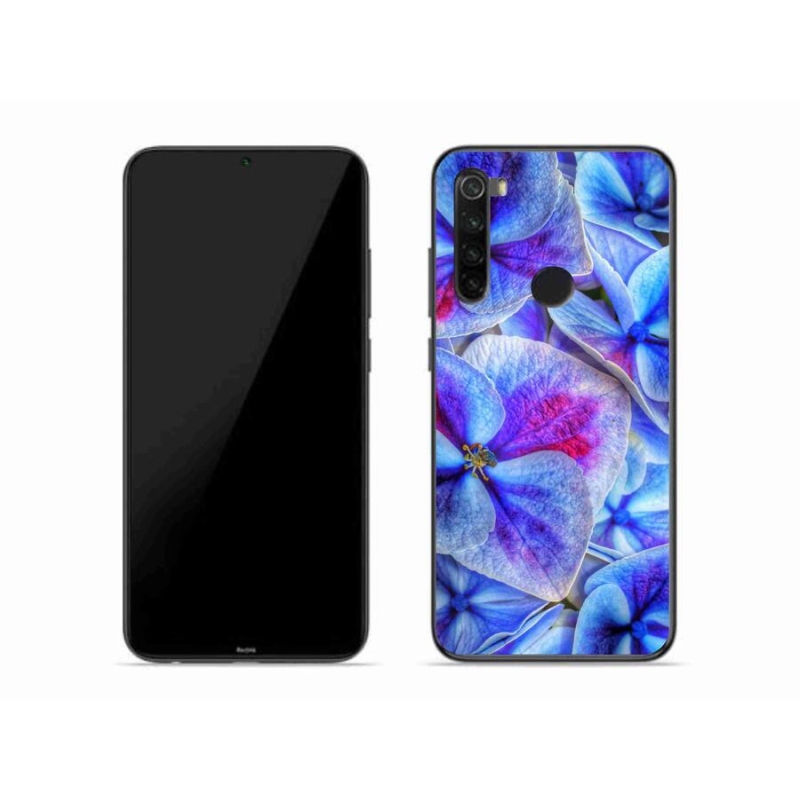 Gél borítás mmCase a Xiaomi Redmi Note 8-hoz - kék virágok 1