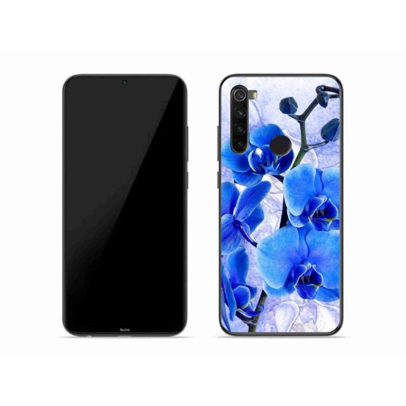Gél borítás mmCase a Xiaomi Redmi Note 8-hoz - kék virágok