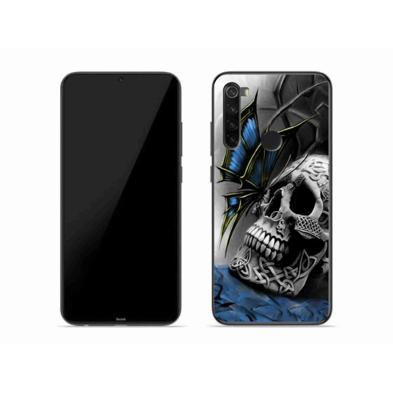 Gél borítás mmCase a Xiaomi Redmi Note 8-hoz - pillangó és koponya
