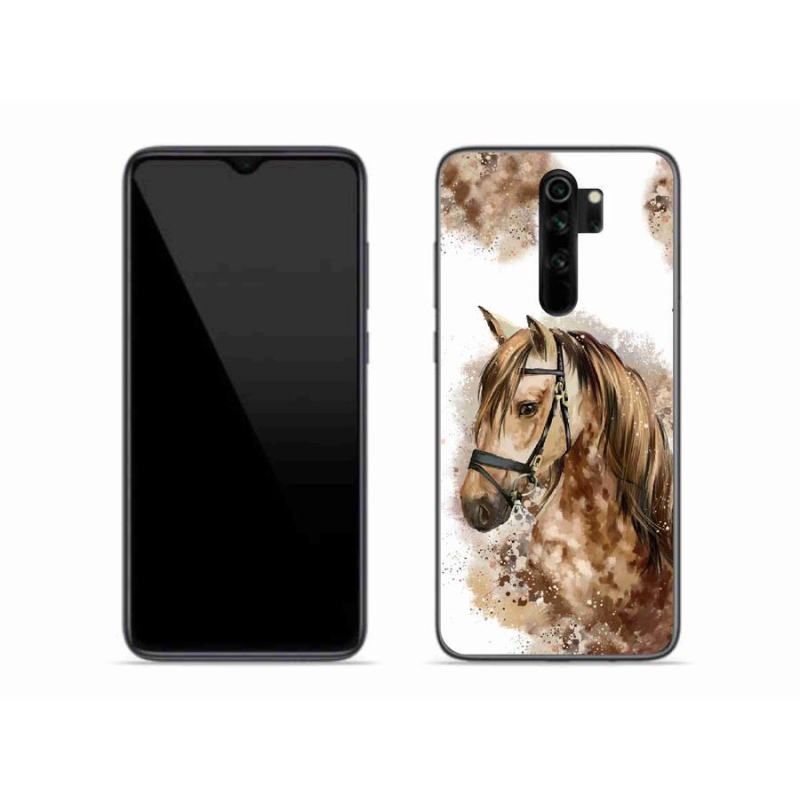 Gél borítás mmCase a Xiaomi Redmi Note 8 Pro számára - barna rajzfilm ló