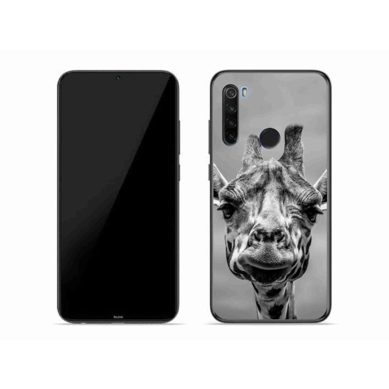 Gél borítás mmCase a Xiaomi Redmi Note 8T-hez - fekete és fehér zsiráf