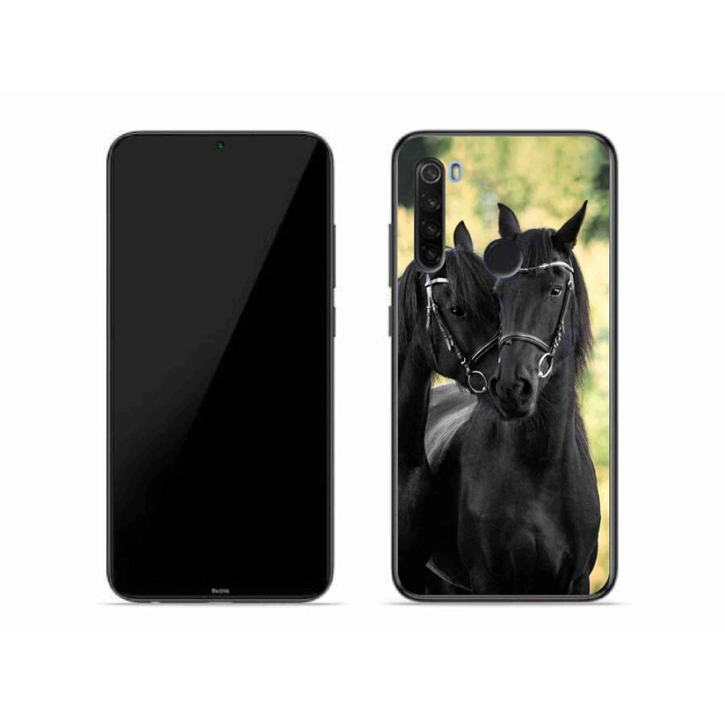 Gél borítás mmCase a Xiaomi Redmi Note 8T-hez - két fekete ló