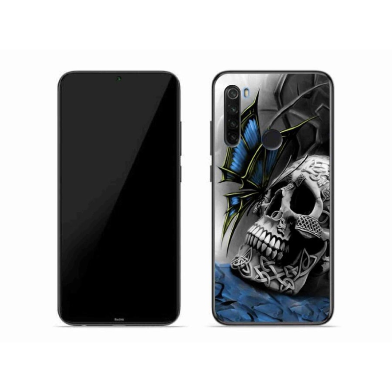 Gél borítás mmCase a Xiaomi Redmi Note 8T-hez - pillangó és koponya